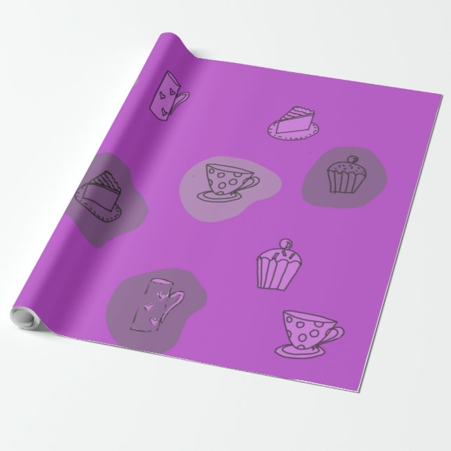 Regalo Papel de ajuste Quirky Tea 1 (Desenrollado)