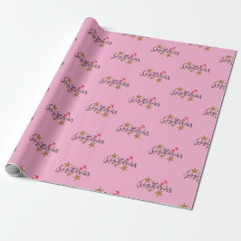 Regalo Papel de ajuste sagitario - fondo rosado
