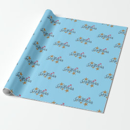 Regalo Papel de ajuste Sagittarius - Fondo azul