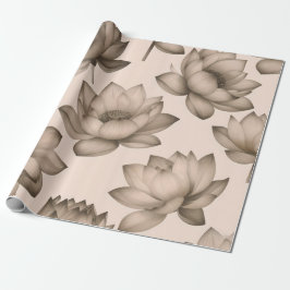 Regalo Papel de ajuste Sepia Lotus