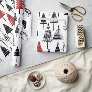 Regalo Papel de ajuste simple de árbol de Navidad