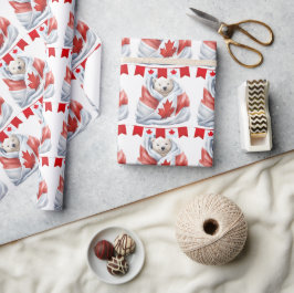 Regalo Papel de ajuste temático del Día de Canadá