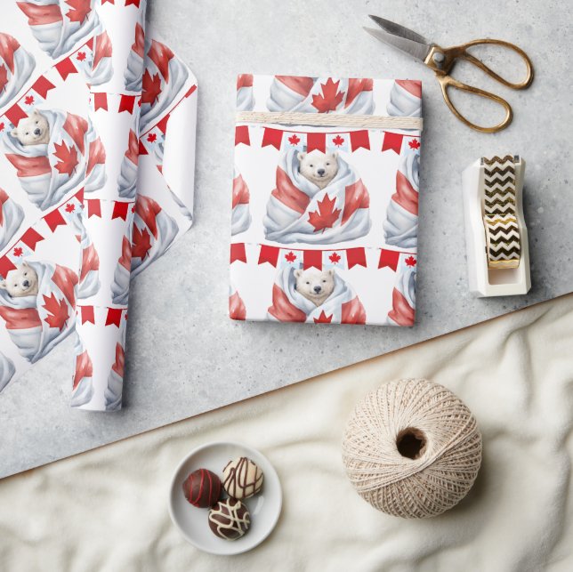 Regalo Papel de ajuste temático del Día de Canadá (Artesanía)