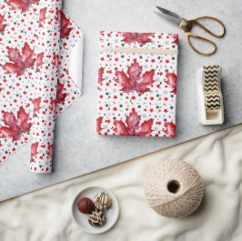 Regalo Papel de ajuste temático del Día de Canadá
