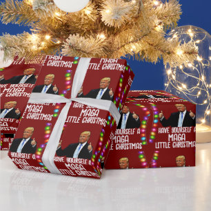 Regalo Papel de ajuste TRUMP MAGA LITTLE NAVIDADES 2024