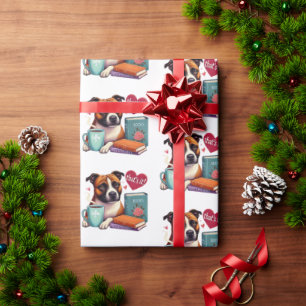 Regalo Papel de Amante del Libro del Staffordshire Bull T