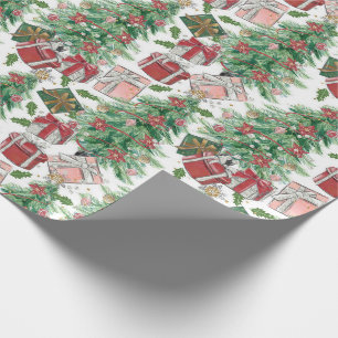 Regalo Papel de árbol de Navidad tradicional/clásico