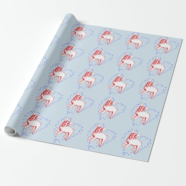 Regalo Papel de cachorro de bulldog (Desenrollado)