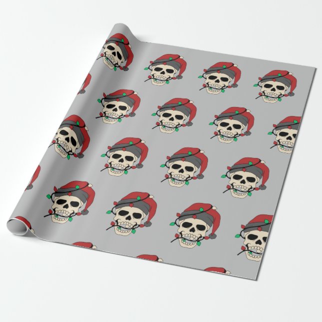 Regalo Papel de calavera de vacaciones (Desenrollado)
