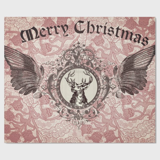 Regalo Papel de Decoupage de los alces del navidad (Superficie plana)