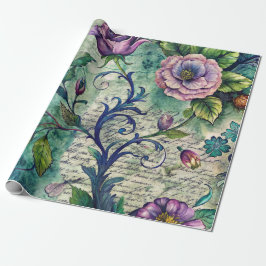 Regalo Papel de decoupage de muebles con patrón floral si