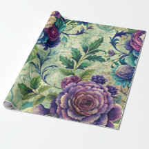 Papel de decoupage de muebles con patrón floral si