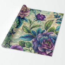 Papel de decoupage de muebles con patrón floral si