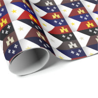 Papel de embalaje acadiense de la bandera del tema
