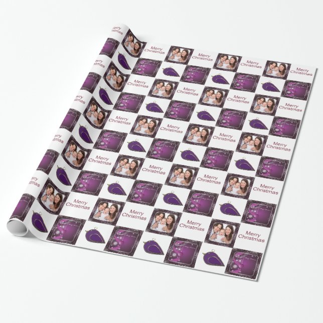 Regalo papel de embalaje adaptable de la foto del navidad (Desenrollado)