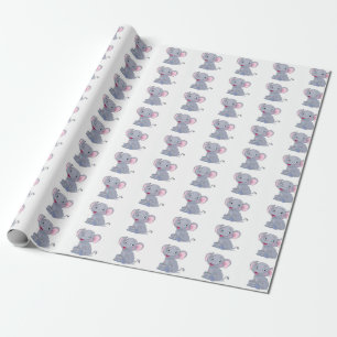 Regalo Papel de embalaje adorable del elefante