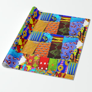 Regalo Papel de embalaje africano colorido de la