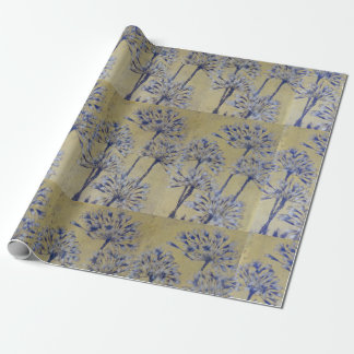REGALO PAPEL DE EMBALAJE. AGAPANTHUS DE ORO Y DE LA
