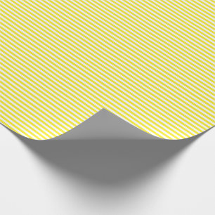 Regalo Papel de embalaje amarillo y blanco fino de las
