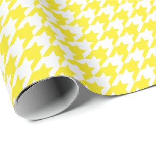 Regalo Papel de embalaje amarillo y blanco medio de