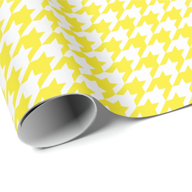 Regalo Papel de embalaje amarillo y blanco medio de (Esquina del rollo)