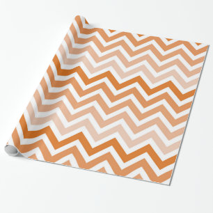 Regalo Papel de embalaje anaranjado de Chevron Ombre de