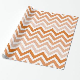 Regalo Papel de embalaje anaranjado de Chevron Ombre de