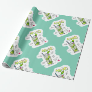 REGALO PAPEL DE EMBALAJE - ARTE DEL CÓCTEL DE LA RECETA
