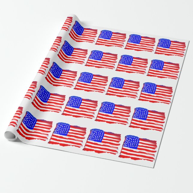 Regalo Papel de embalaje artístico de la bandera (Desenrollado)