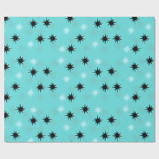 Regalo Papel de embalaje atómico de Starbursts de la (Superficie plana)