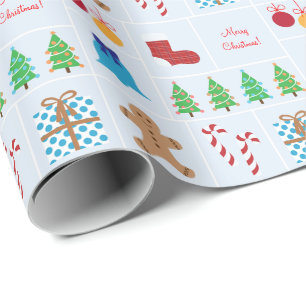 Regalo Papel de embalaje azul claro del modelo del