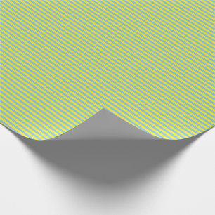 Regalo Papel de embalaje azul claro y amarillo fino de