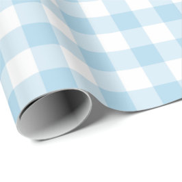 Regalo Papel de embalaje azul claro y blanco de la guinga