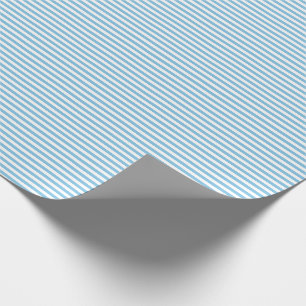 Regalo Papel de embalaje azul claro y blanco fino de las