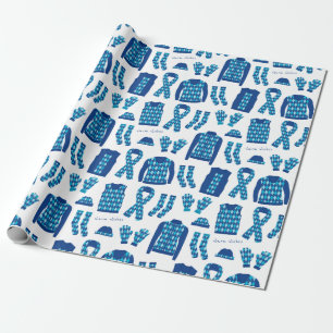 Regalo Papel de embalaje azul de los artículos del model