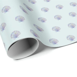 Regalo Papel de embalaje azul de los Seashells