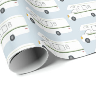 Regalo Papel de embalaje azul de Motorhome del campista