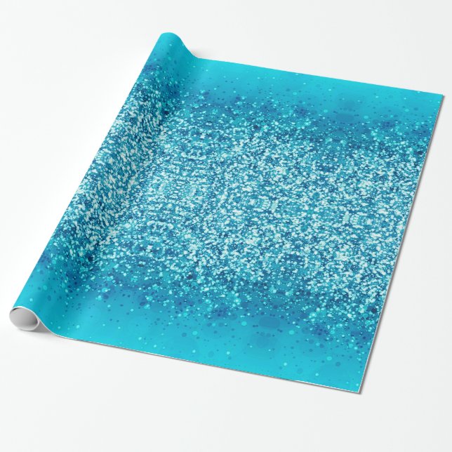 Regalo Papel de embalaje azul elegante de la chispa de (Desenrollado)