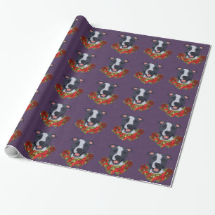 Regalo Papel de embalaje azul y blanco feliz de APBT