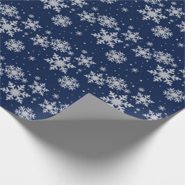 Regalo Papel de embalaje azul y de plata del día de