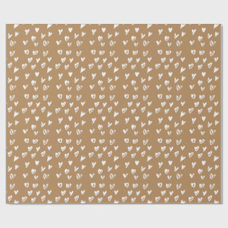 Regalo Papel de embalaje blanco de los corazones