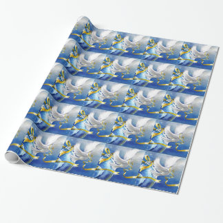 Regalo Papel de embalaje blanco del navidad de la cinta