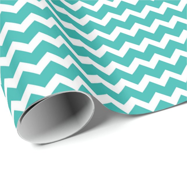 Regalo Papel de embalaje blanco verde azulado del modelo (Esquina del rollo)