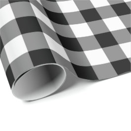 Regalo Papel de embalaje blanco y negro de la guinga
