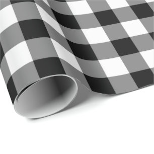 Regalo Papel de embalaje blanco y negro de la guinga
