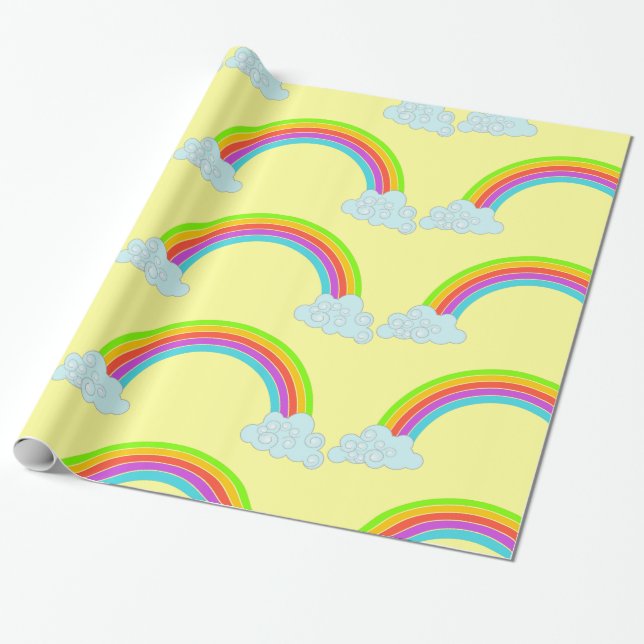 Regalo Papel de embalaje bonito del arco iris (Desenrollado)