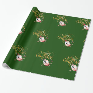 Regalo Papel de embalaje borracho del navidad de Santa