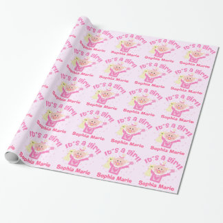 Regalo Papel de embalaje brillante de encargo del chica