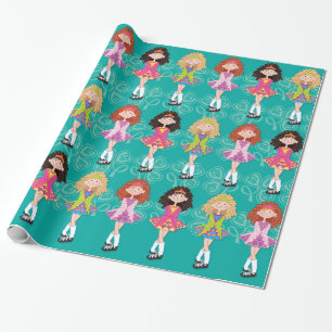 Regalo Papel de embalaje brillante de las princesas del