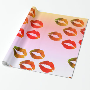 Regalo Papel de embalaje brillante de los labios, 30 en x